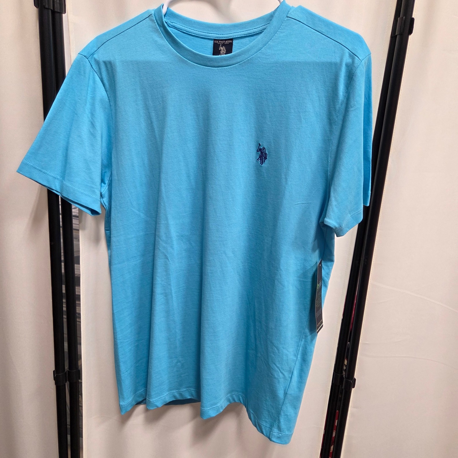Us Polo Assn Mens Crewneck T-Shirt Bundle 5 Pack Blue Navy Red Black Green Small
